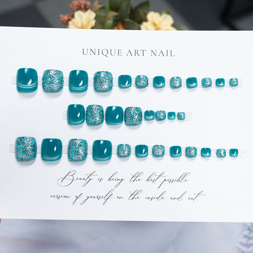 Decorative Glitter Gel Pedicure