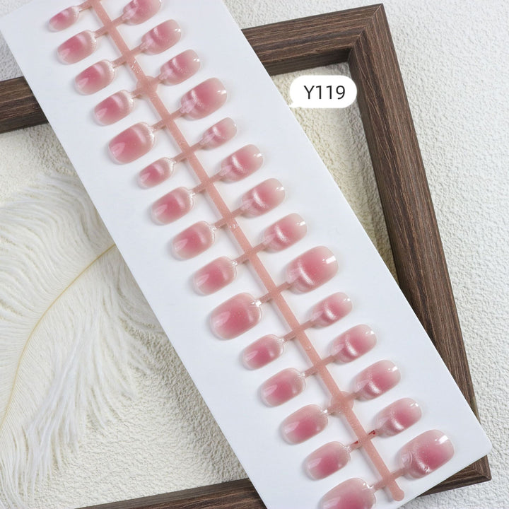 Shimmering Glossy Press-On Nail Set