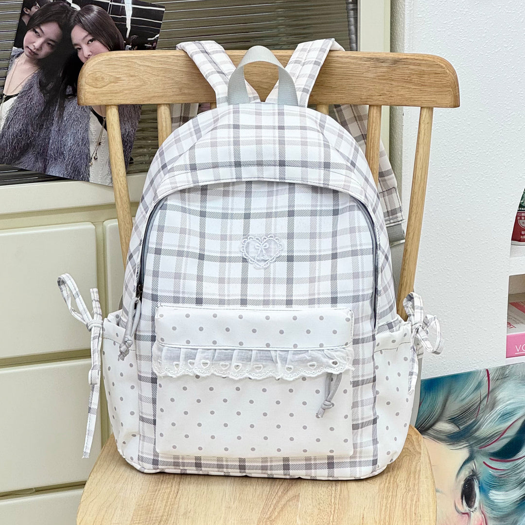 Decorative Plaid Backpack Kalsten