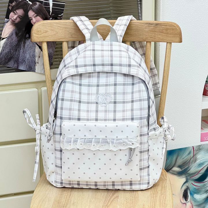 Decorative Plaid Backpack Kalsten
