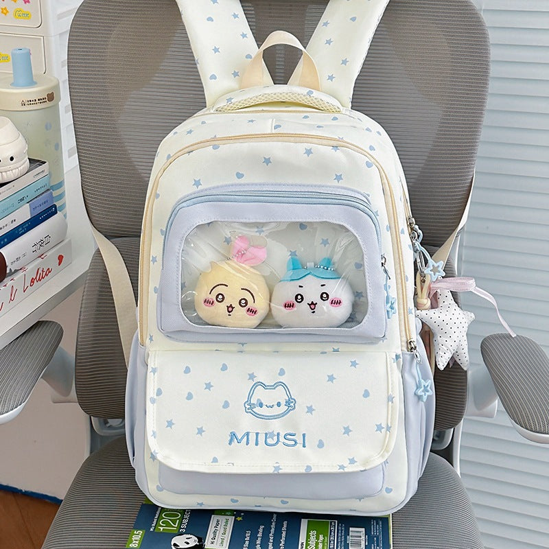 Cute Cartoon-Theme Transparent Window Backpack Kalsten