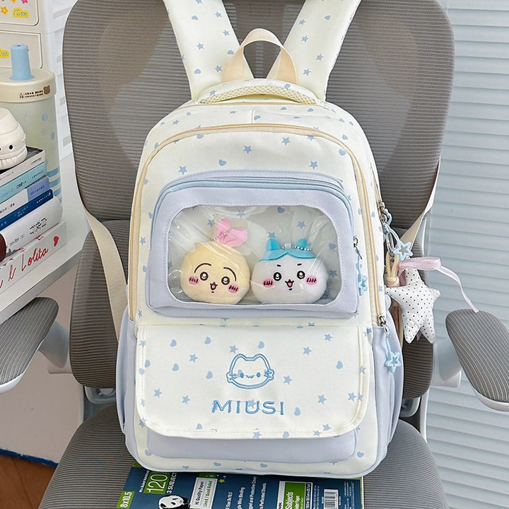 Cute Cartoon-Theme Transparent Window Backpack Kalsten