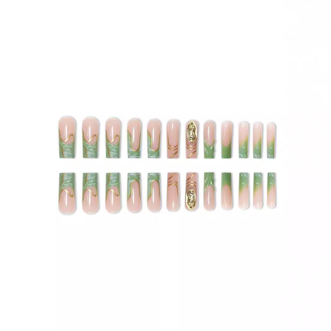 Decorative Long Acrylic Nail Extensions Kalsten