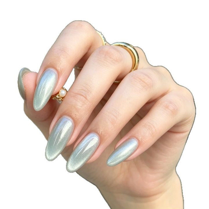 Almond-Shaped Metallic Press-On Nail Set Kalsten