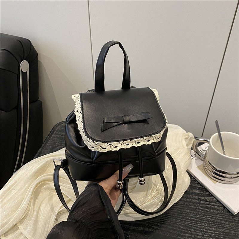 Cute Lace-Trimmed Mini Backpack Kalsten