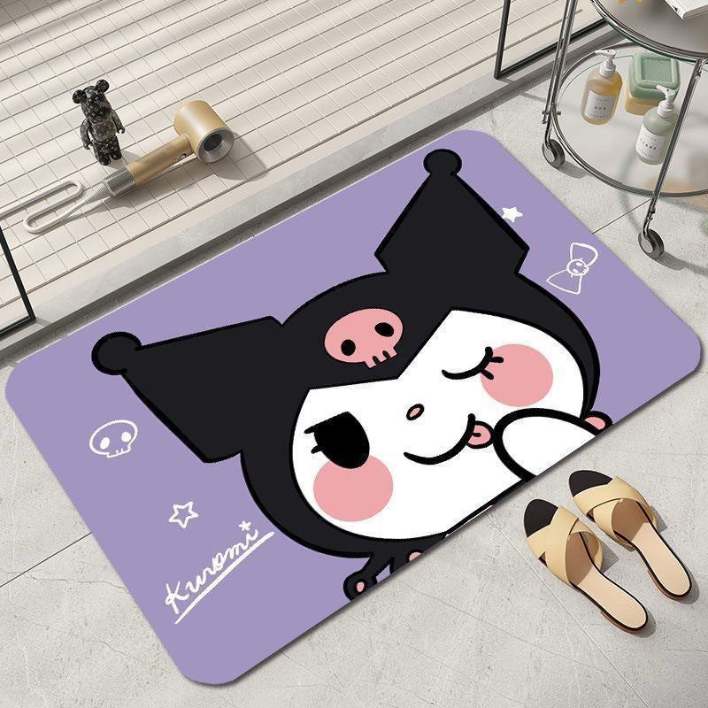 Cartoon Animal-Themed Bath Mat