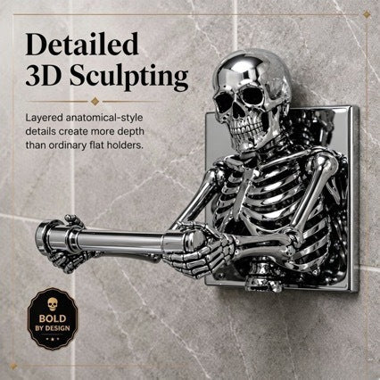 Skeleton-Themed Toilet Paper Holder Kalsten