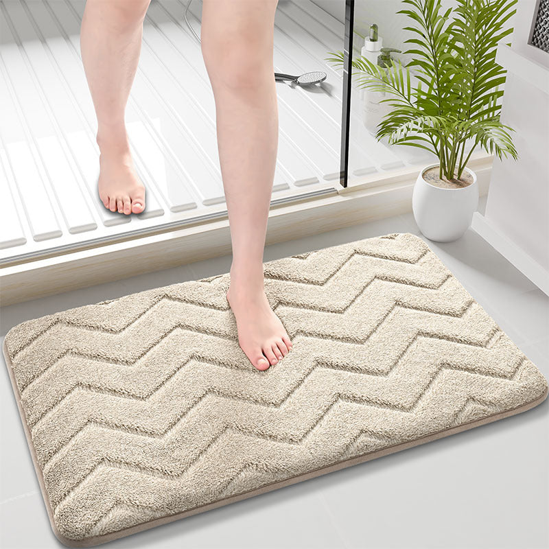Herringbone Pattern Soft Bathroom Mat Kalsten