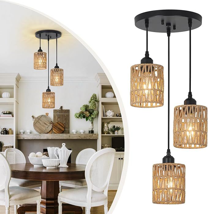 Woven Pendant Light Fixture