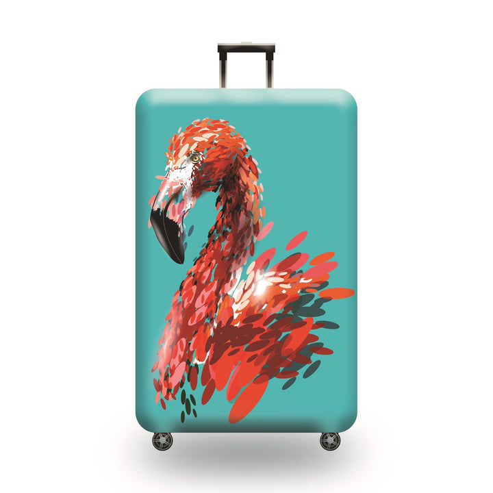 Unisex hard-shell luggage with artistic flamingo motif Kalsten