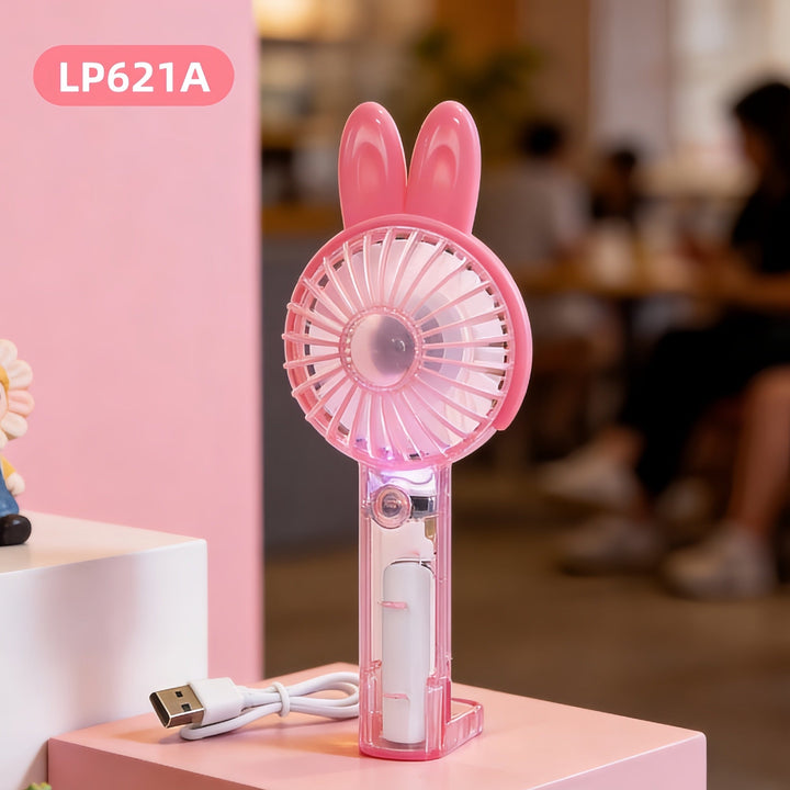 Women's Portable Hand Fan with Cute Rabbit Design Kalsten