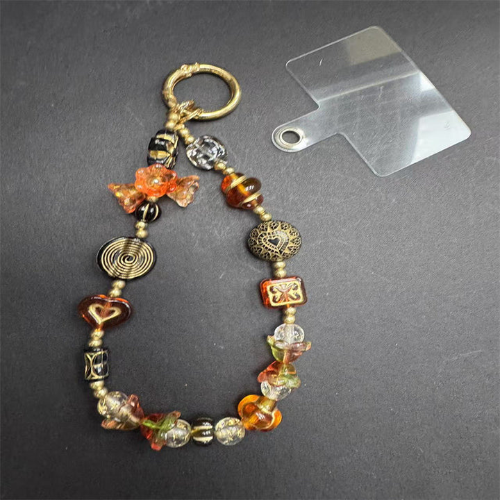 Floral Beaded Charm Keychain Kalsten