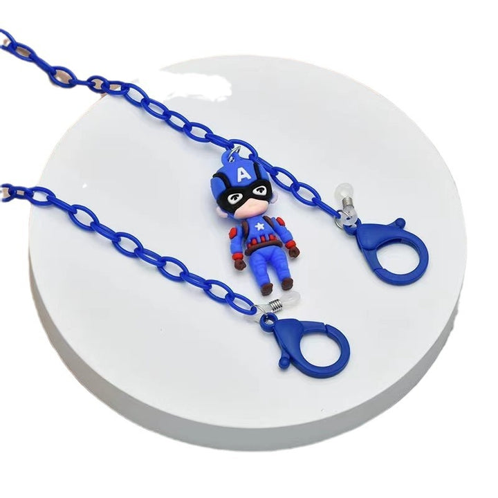 Playful glasses holder chain with figure pendant Kalsten