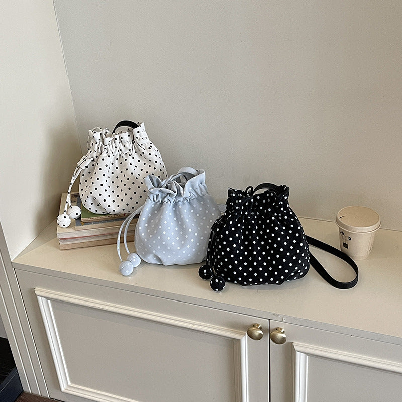 Playful Polka Dot Drawstring Crossbody Bag Kalsten
