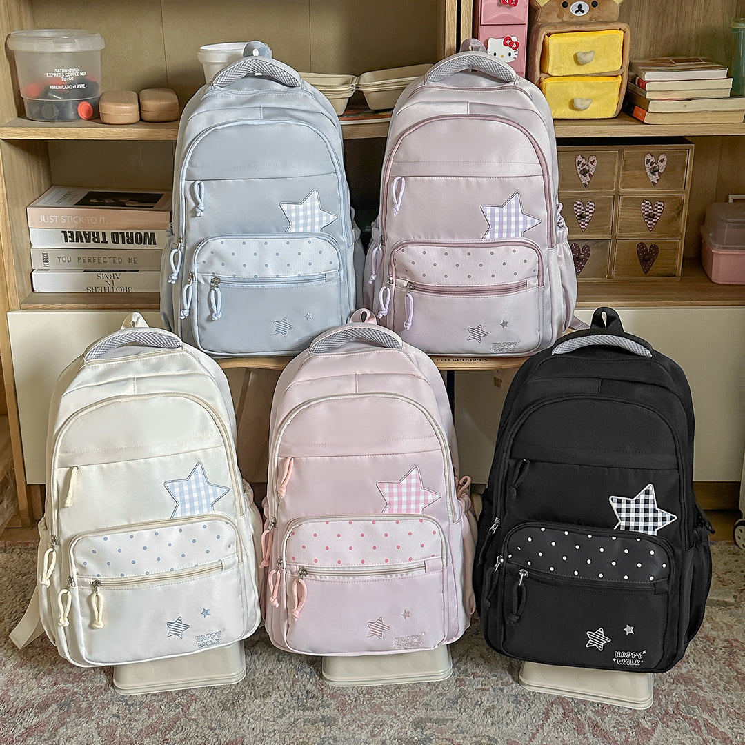 Playful Star-Embellished School Backpack Kalsten