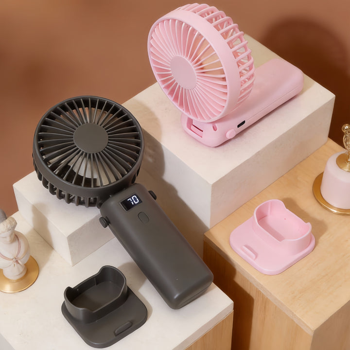 Women's Portable Fan with LED Display and USB Connection Kalsten