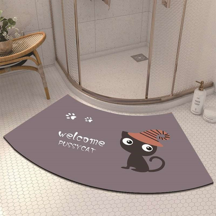 Cute Cow Theme Bath Mat