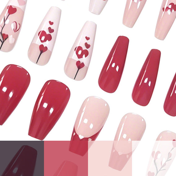 Heart-Themed Nail Art Kalsten