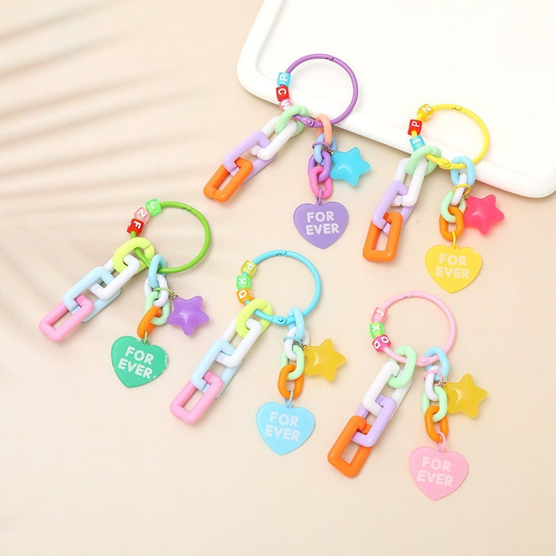 Playful keychain with colorful plastic chains Kalsten