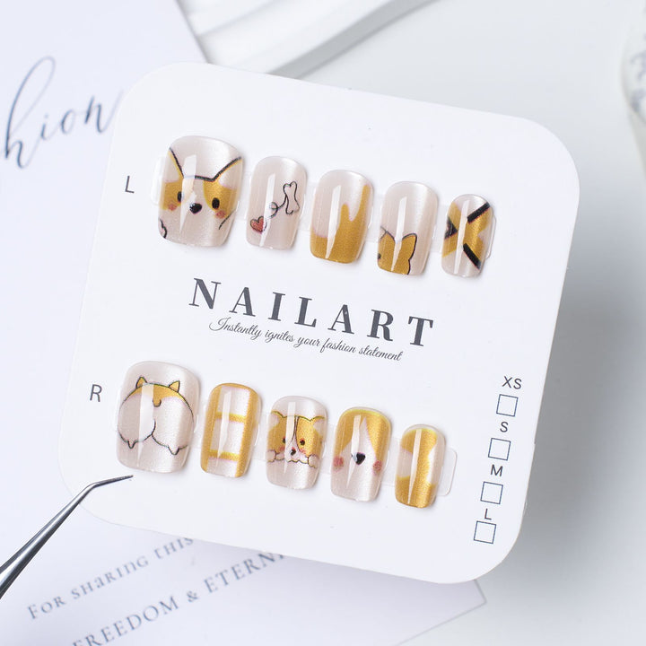 Press-On Nail Art Set with Elegant Leopard Design Kalsten