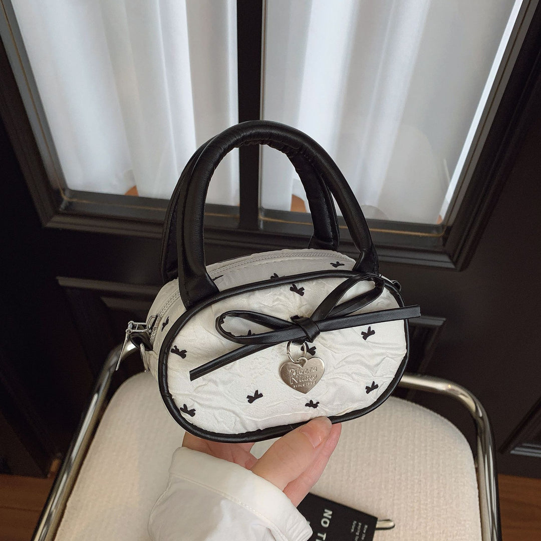 Quilted Mini Handbag with Heart Detail Kalsten