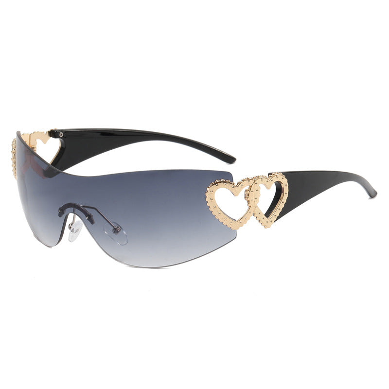 Ladies Fashion Sunglasses with Heart Applications Kalsten