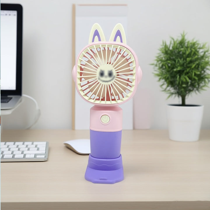 Women Portable Hand Fan with Cat Ears and USB Connection Kalsten