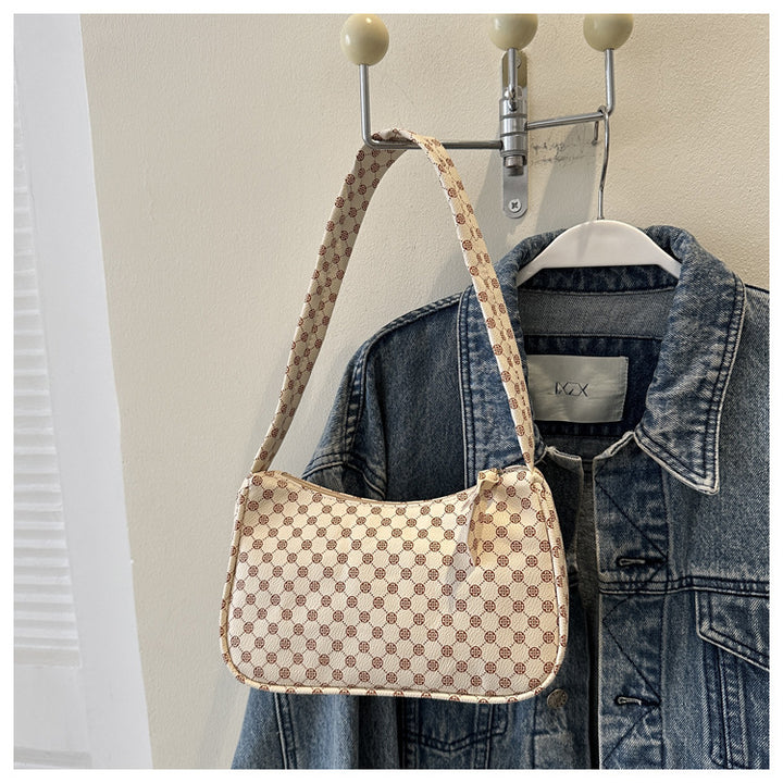 Stylish Checkered Shoulder Bag