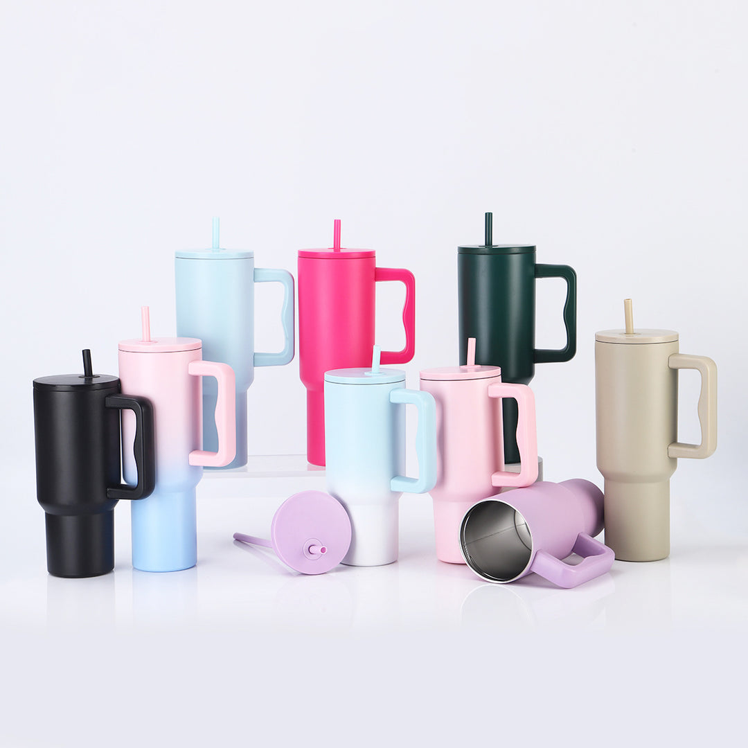 Women's High-Quality Insulated Mug with Integrated Straw Kalsten