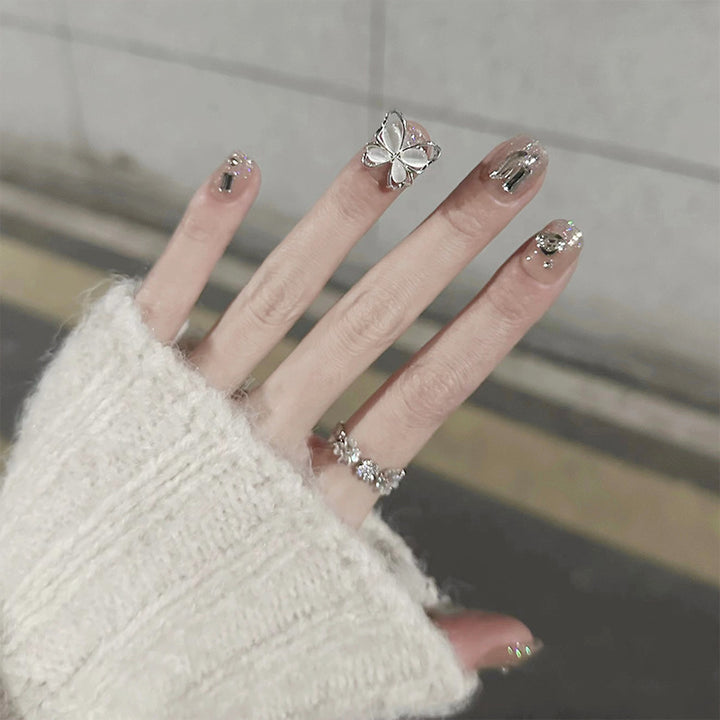 Artistic Press-On Nail Design