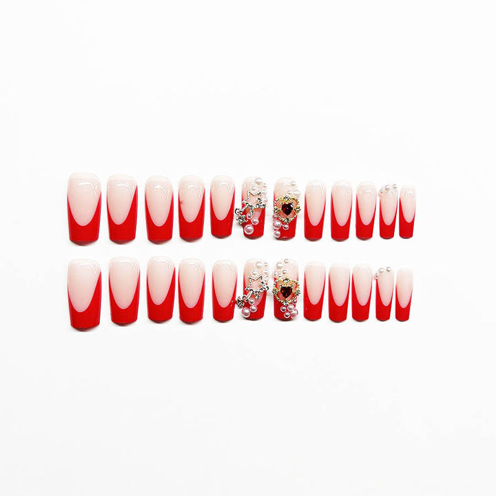 Glamorous Rhinestone-Embellished Press-On Nail Set Kalsten
