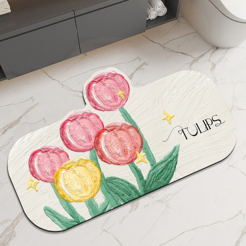 Floral-Themed Kitchen Runner Mat Kalsten