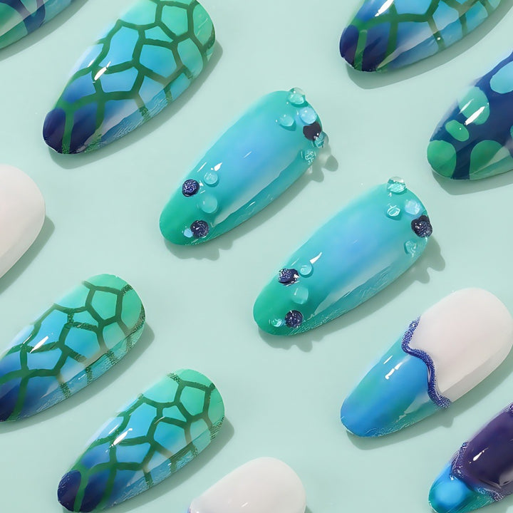 Mermaid Style Artificial Nails Kalsten
