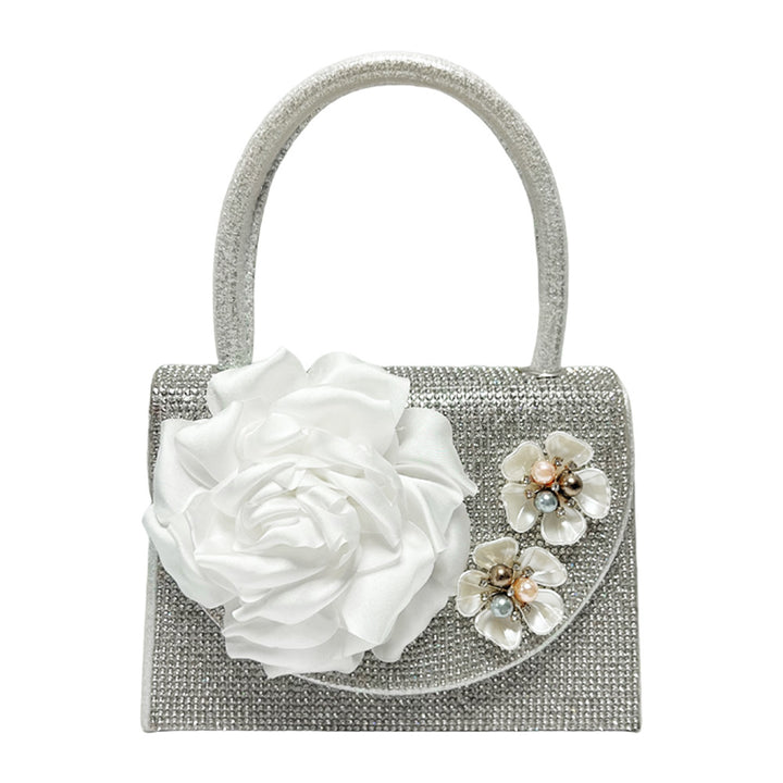 Floral Embellished Handheld Evening Bag