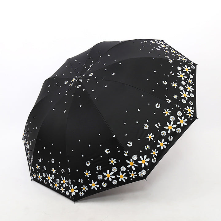 Ladies umbrella with floral design and reinforced frame Kalsten
