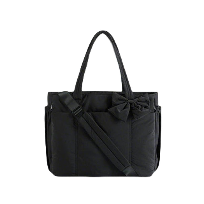 Practical tote bag with retractable shoulder strap and fashionable bow Kalsten