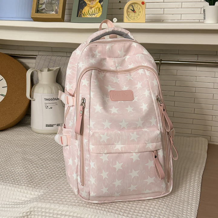 Trendy Star-Print School Backpack Kalsten