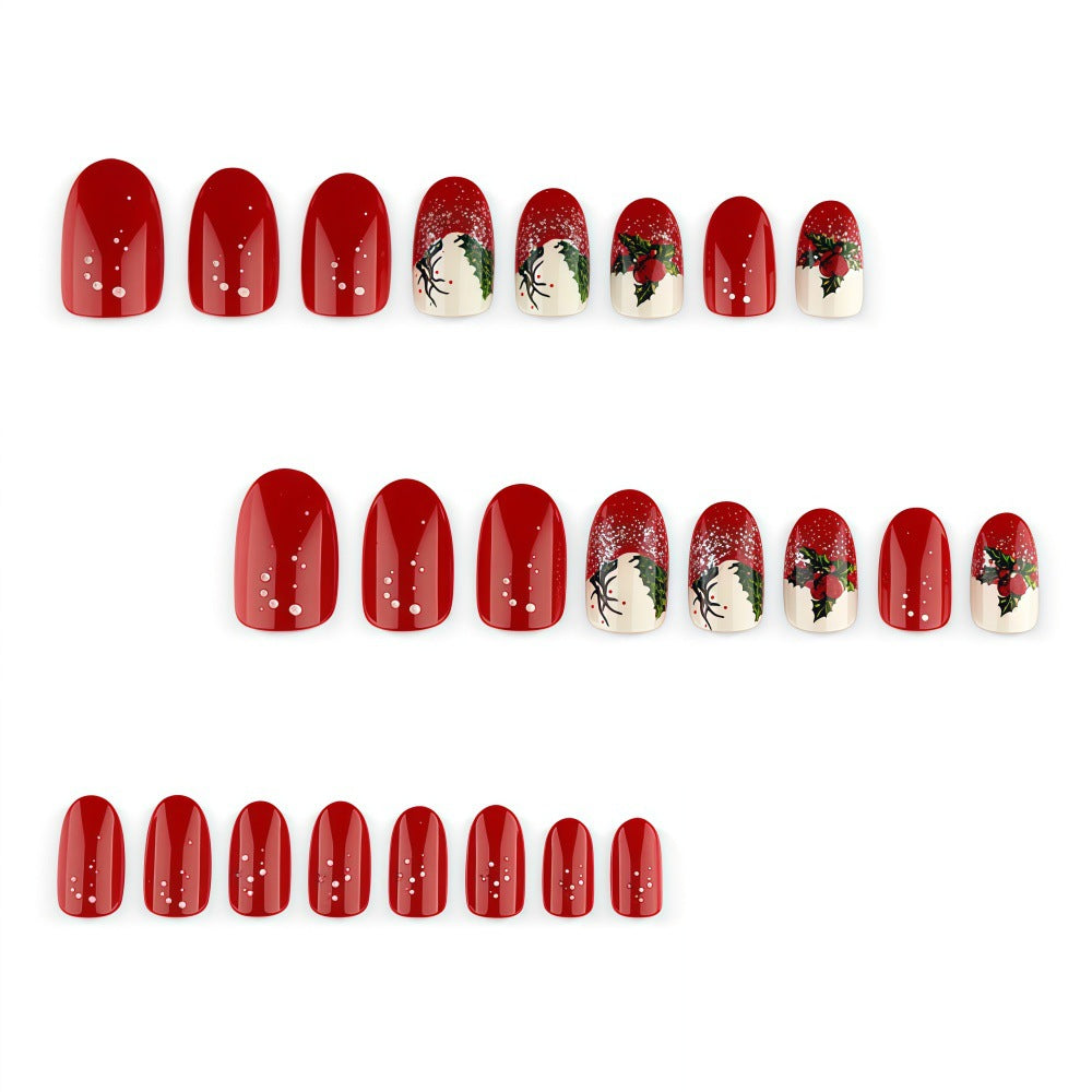 Christmas-themed artificial nails Kalsten