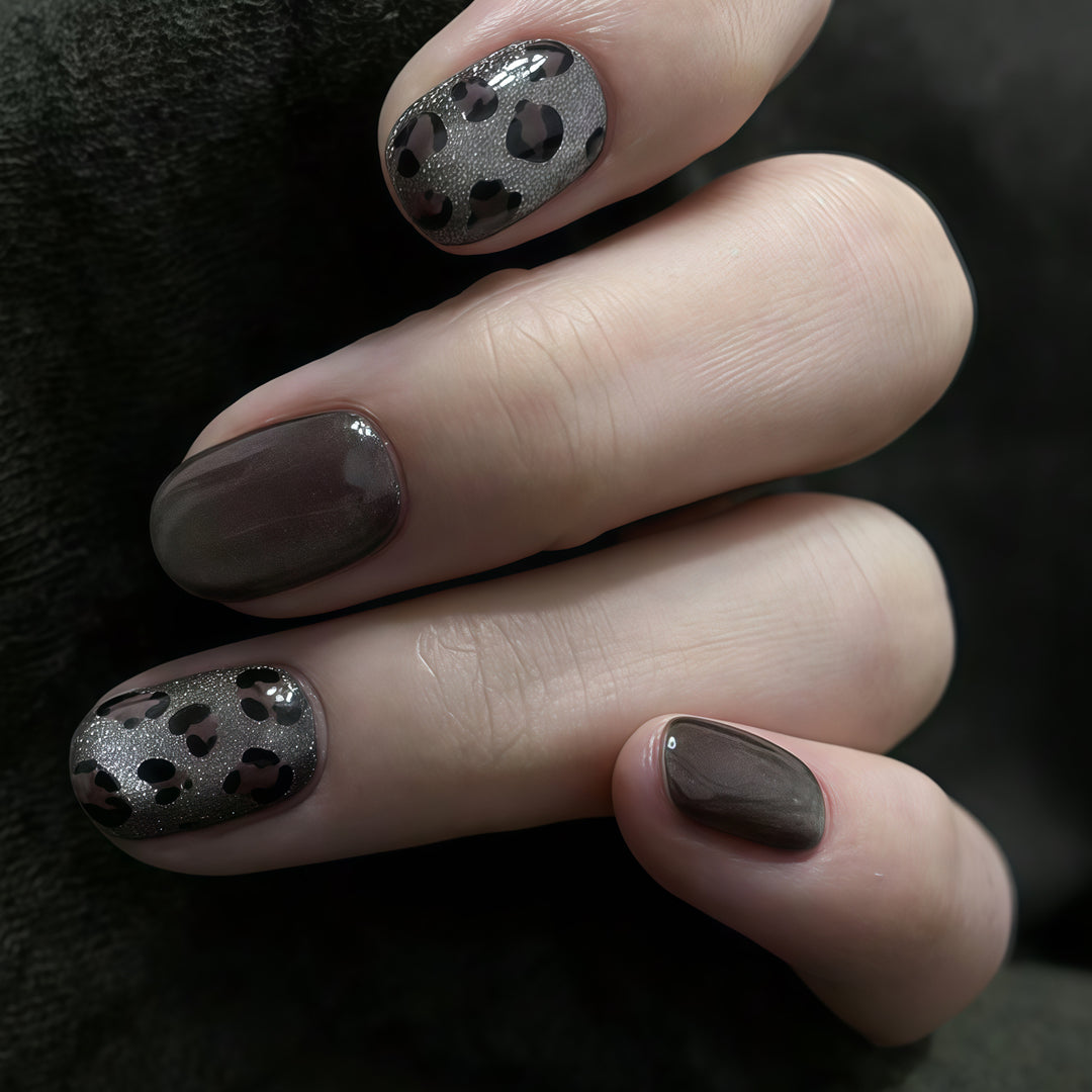 Artificial Nail Set with Leopard Design Kalsten