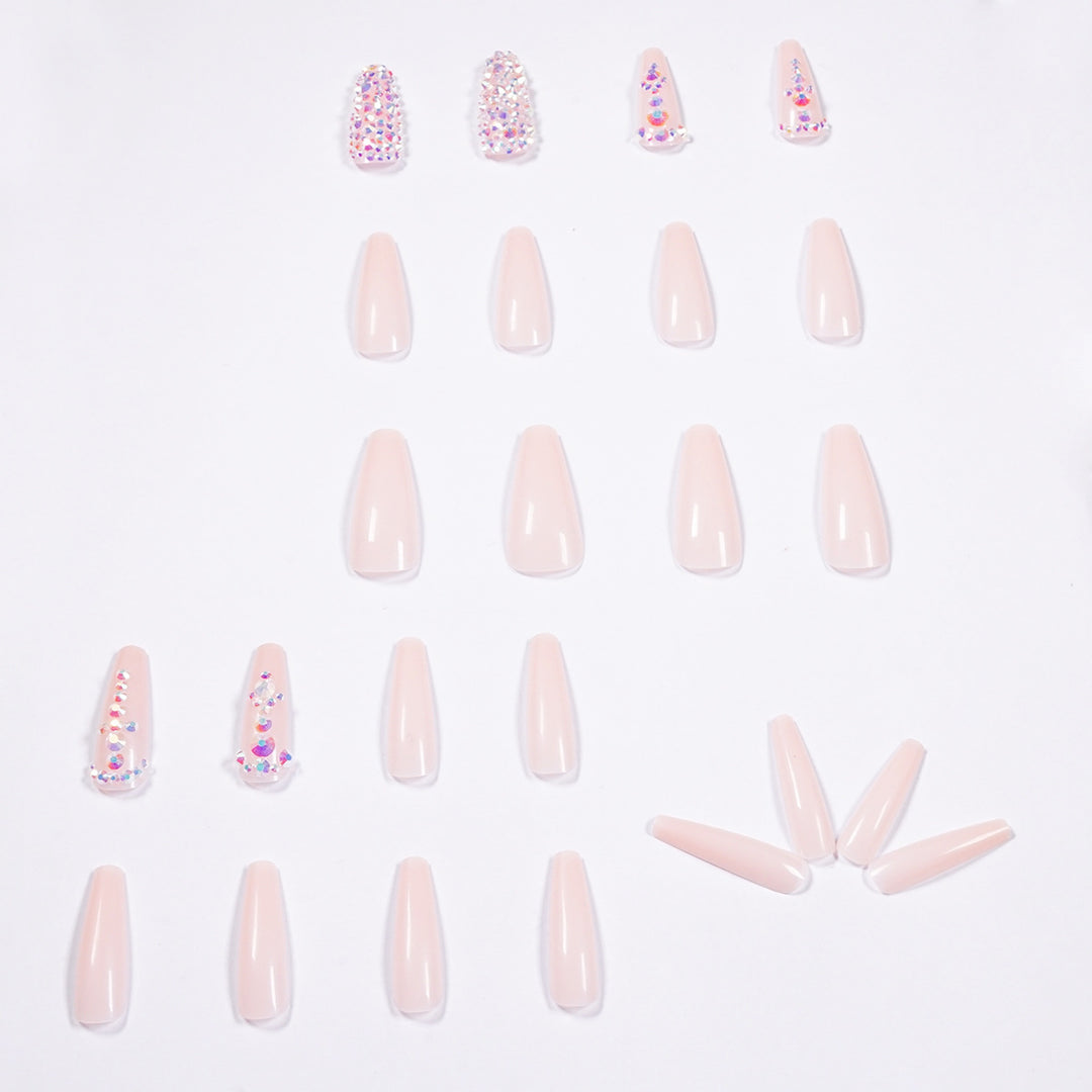 Glamorous nail extensions with rhinestone accents Kalsten