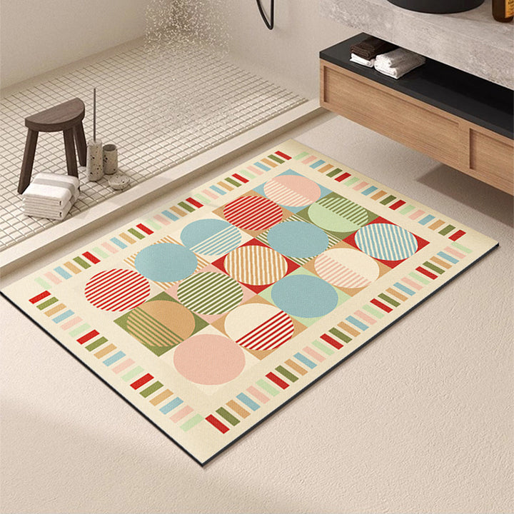 Geometric Patterned Bath Mat Kalsten