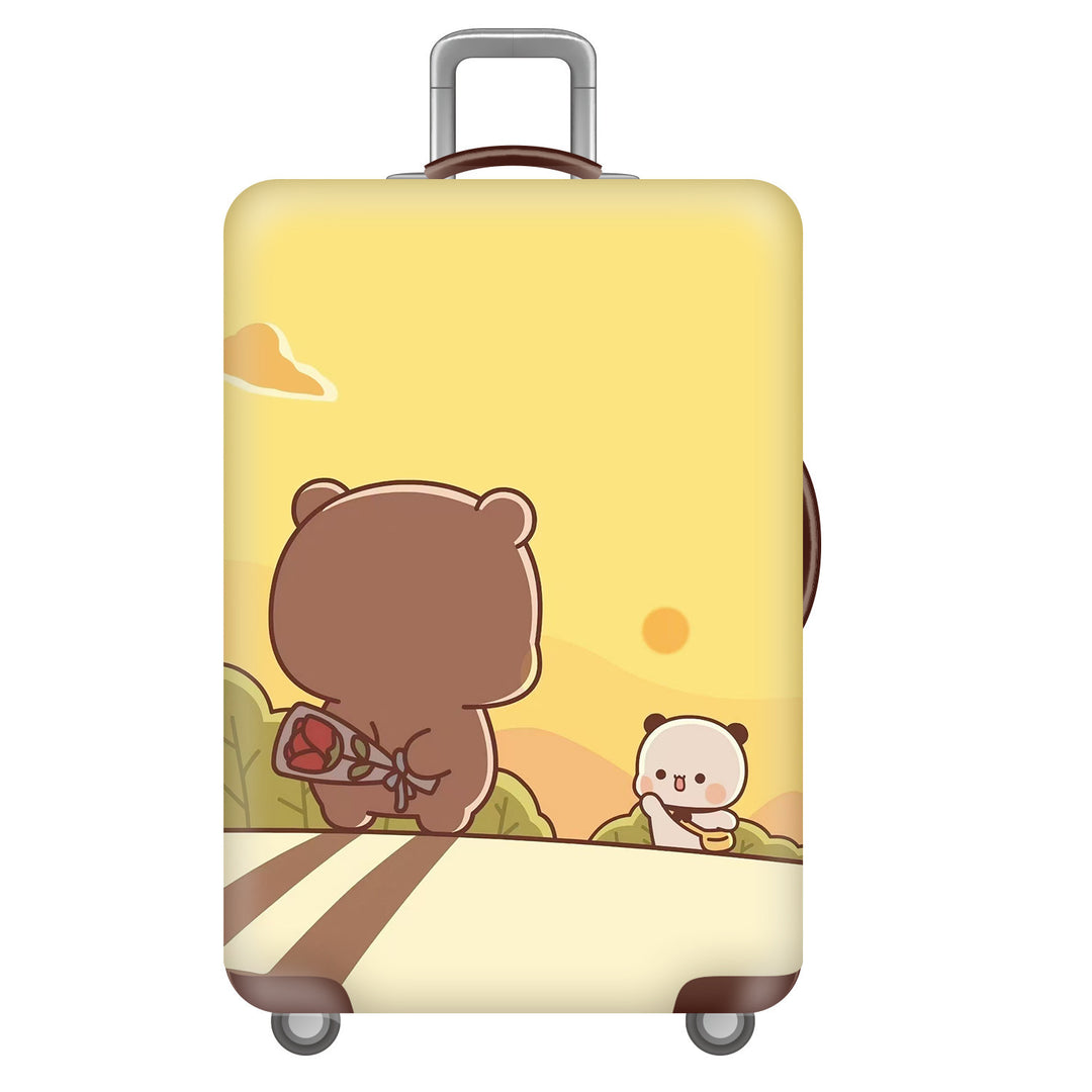 Unisex Hard Shell Suitcase with Creative Travel Motif Kalsten