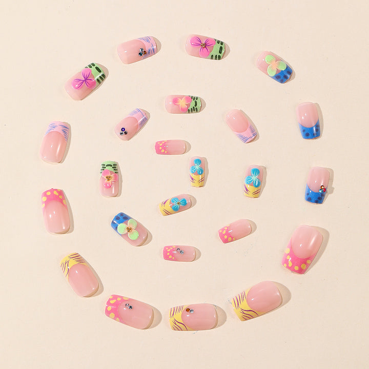 Artistic Floral Design Nail Art Extensions Kalsten
