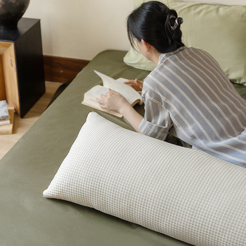 Long lumbar support pillow with breathable waffle cover Kalsten