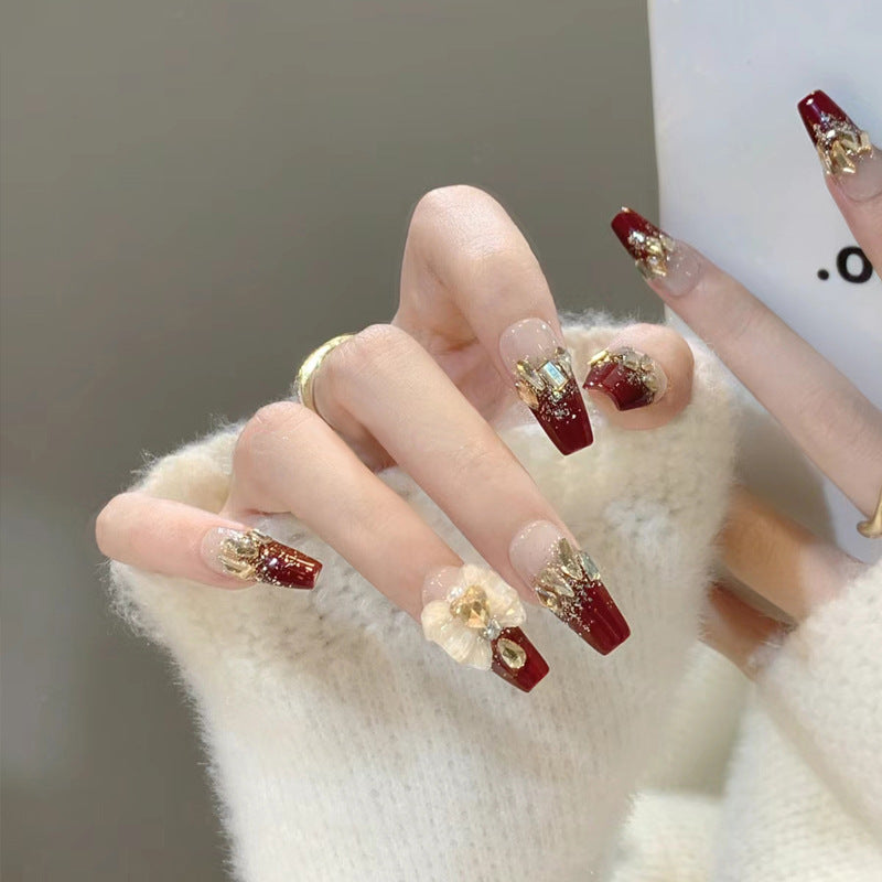 Ombre Press-On Nails with Glossy Finish Kalsten