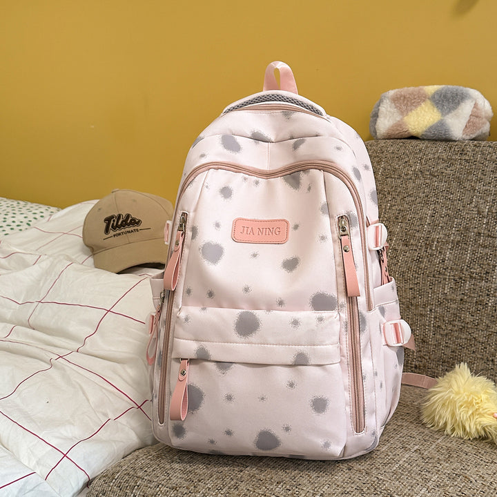 Playful Dot-Printed School Backpack Kalsten