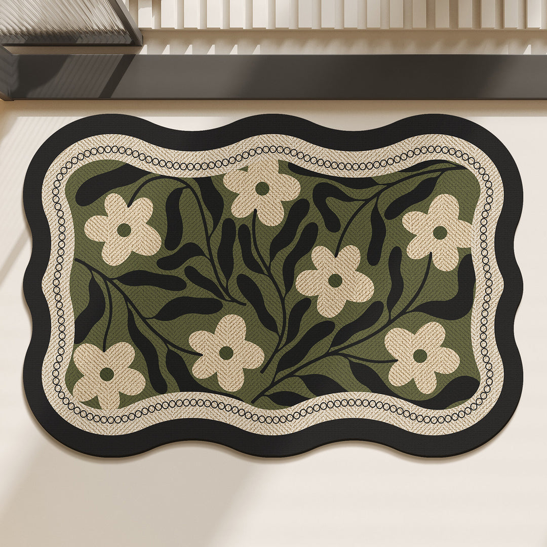 Decorative Floral-Themed Area Rug for Home