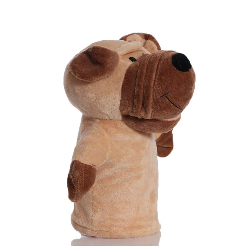 Plush Tiger Hand Puppet With Soft Fleece Movable Mouth Embroidered Features