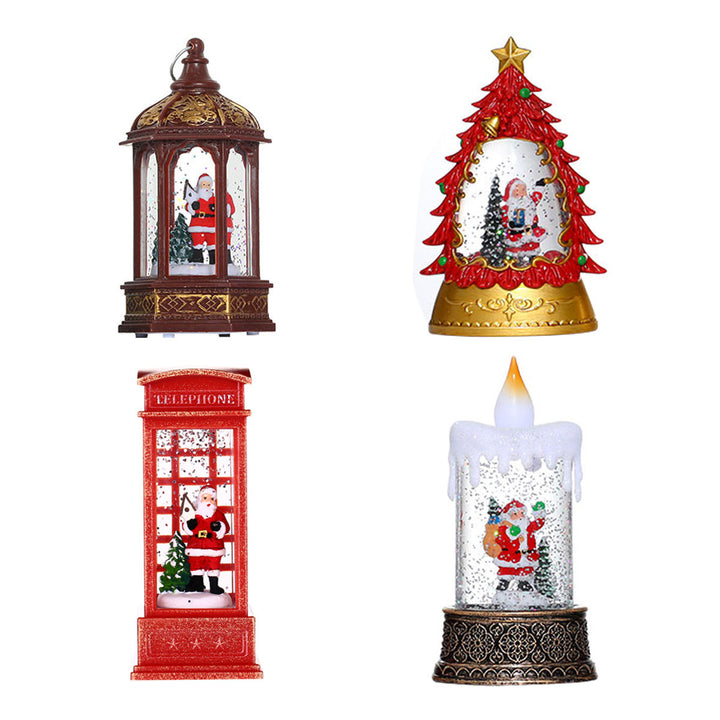 Decorative Snowman Telephone Booth Figurine Kalsten