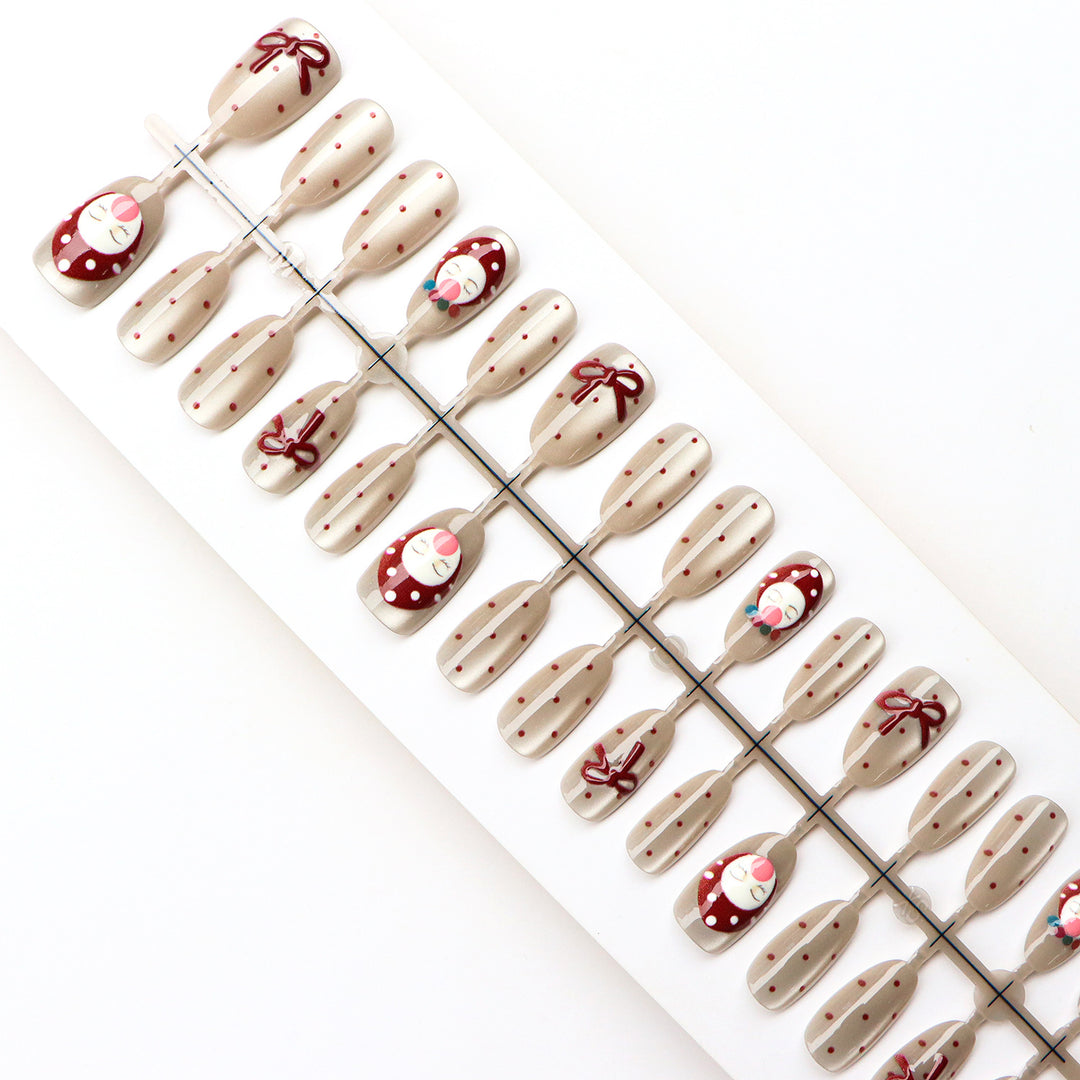 Playful Character Press-On Nail Art